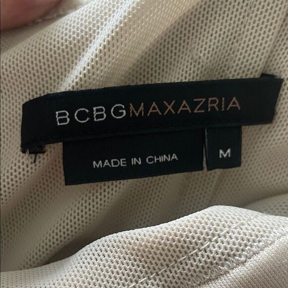 BCBGMaxAzria Strapless Tan Lace Dress - Picture 3 of 6